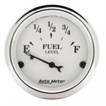 OVERTIME 1605 2.06 in. Old Tyme White Fuel Level Gauge for Pre-1987-1989 Mustang OV3616184